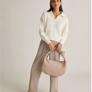Italian Leather Handwoven Slouchy Shoulder Bag